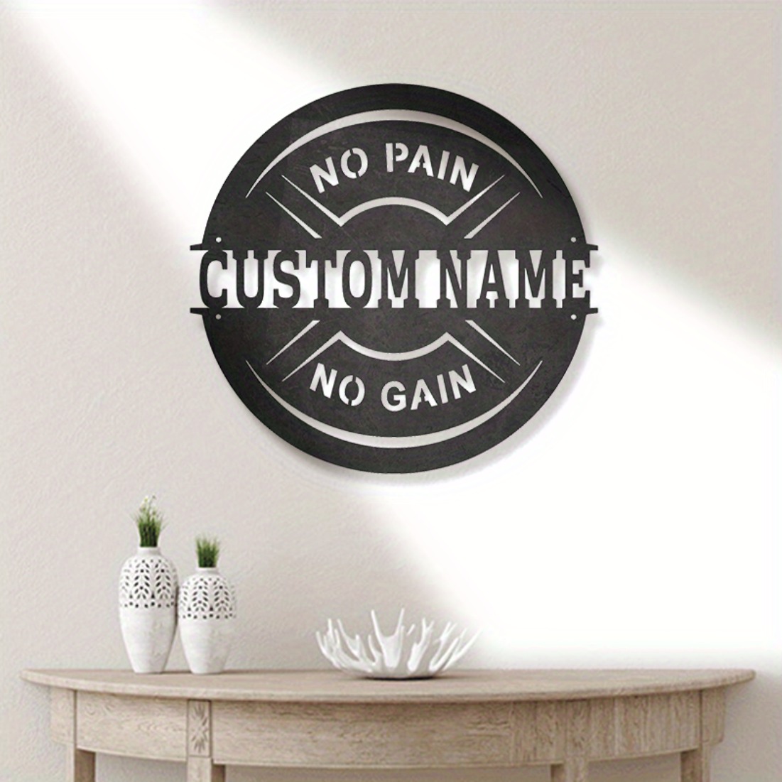Home Gym Names - Personalisierte Vintage-Wandkunst aus Metall – individuelles