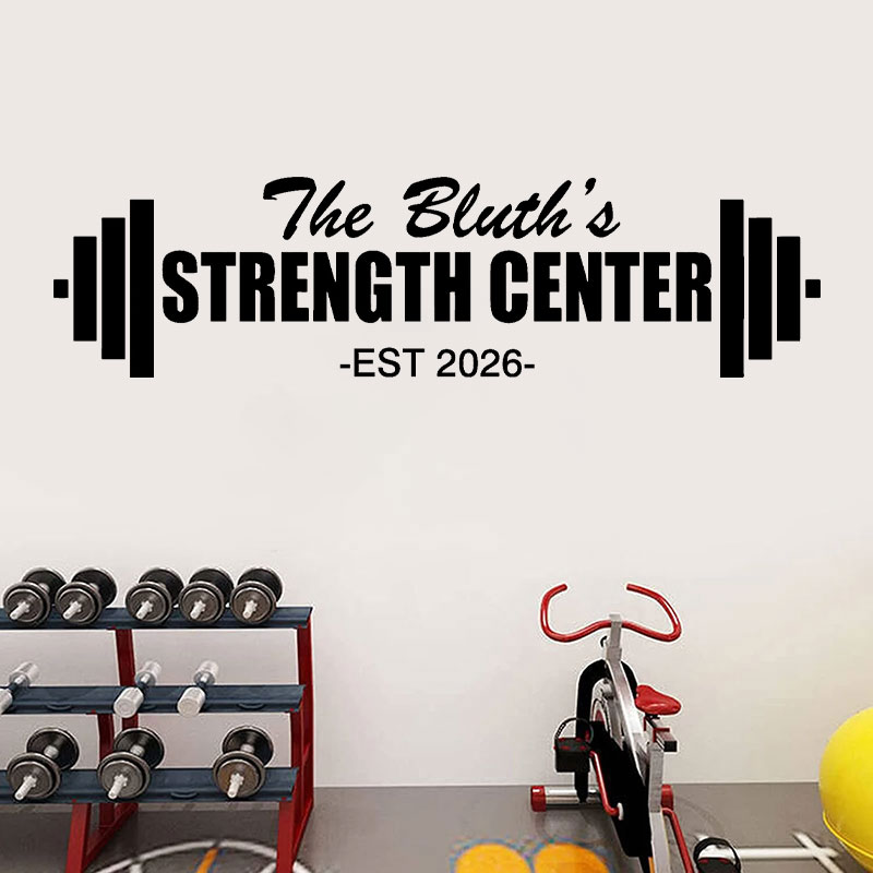 Home Gym Names - Personalisierter Namensaufkleber für das Heimtraining, individueller