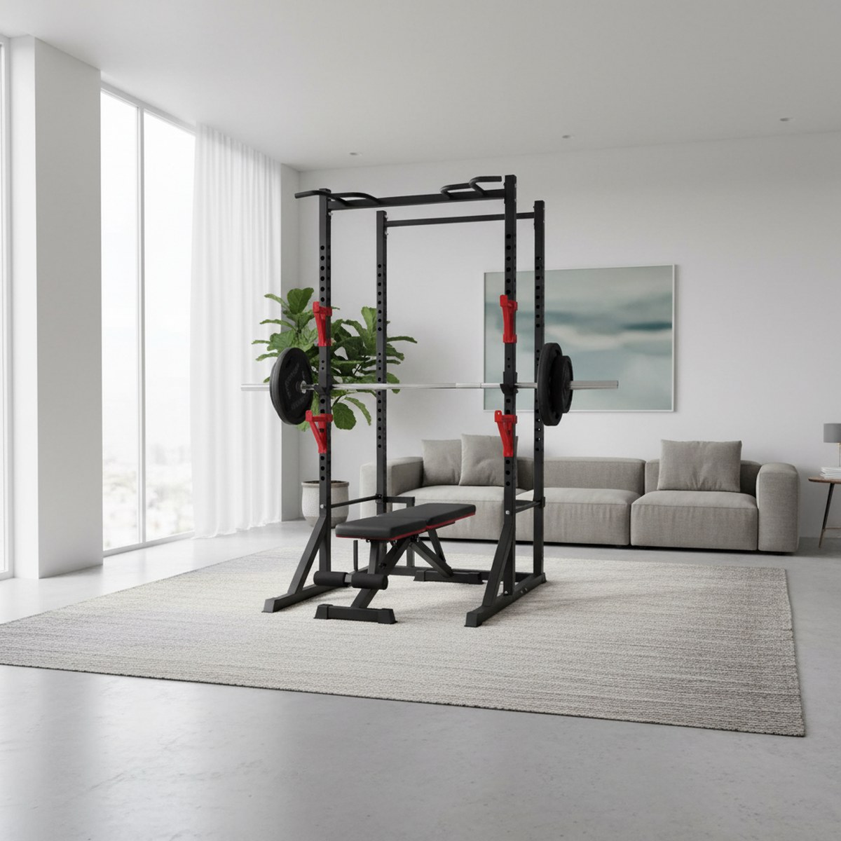 Verstellbares Power Rack mit K – Fitness Home Gym Equipment Bewertung und Preis