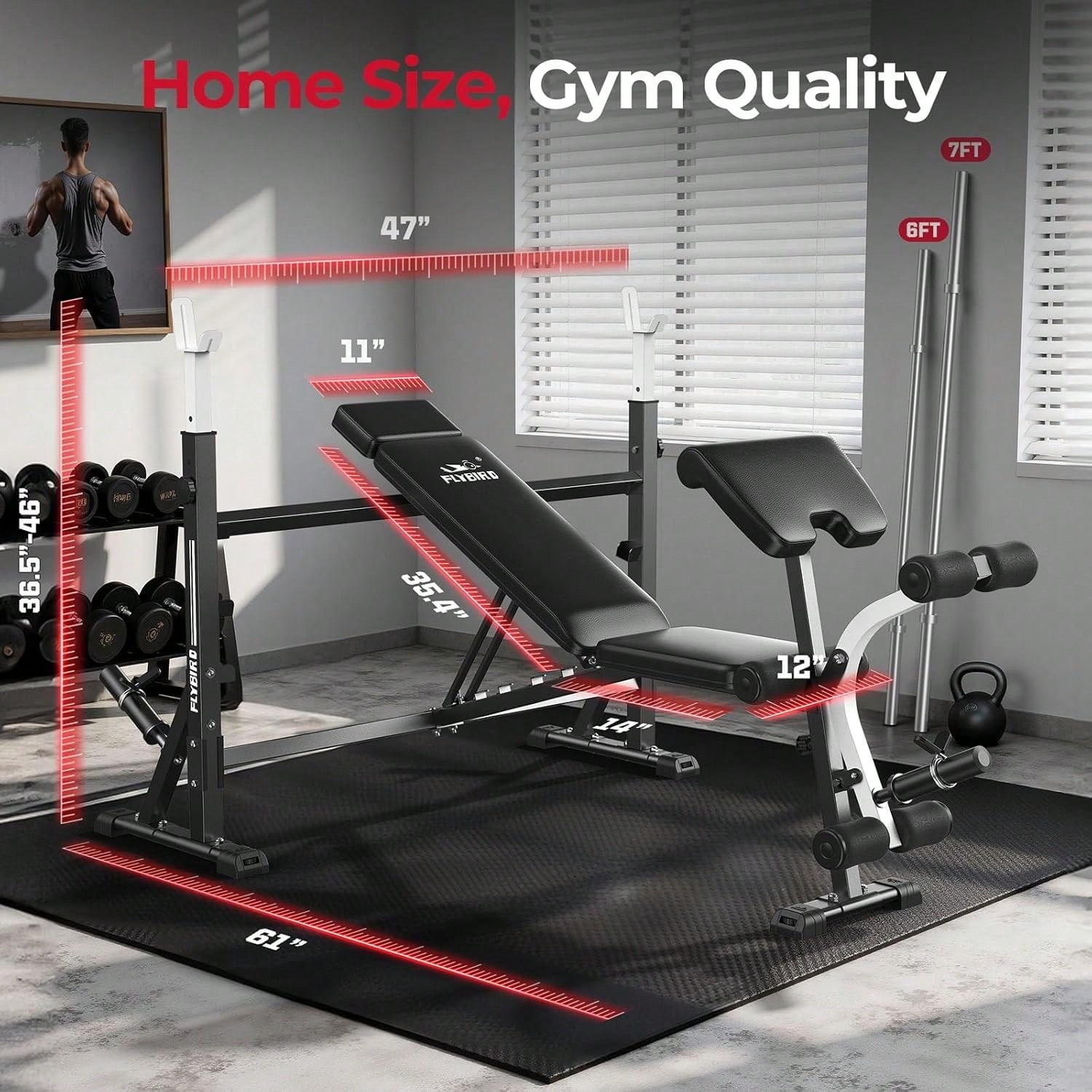 FLYBIRD Verstellbare Hantelban – Home Gym With Leg Press Bewertung und Preis