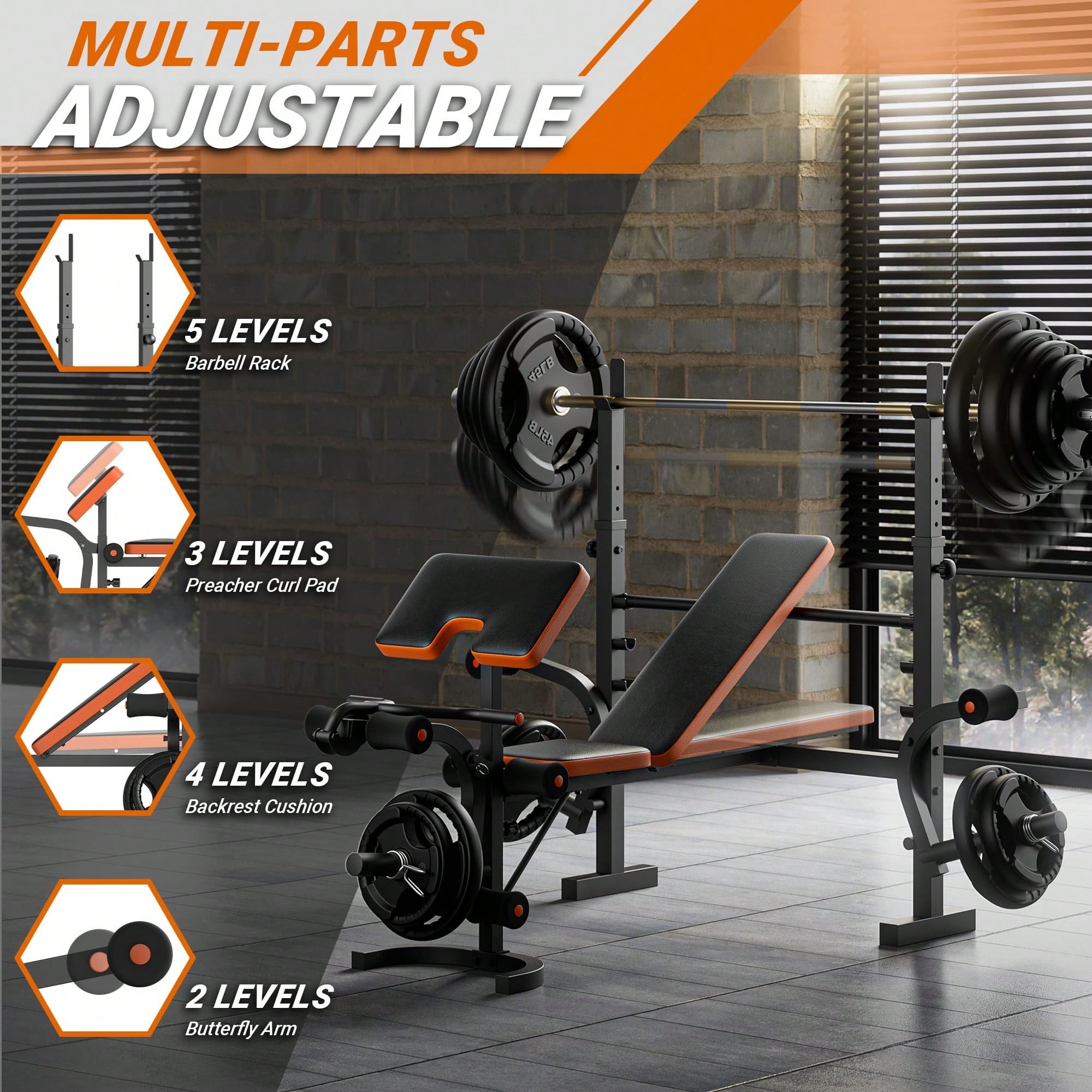 GIKPAL Hantelbank, Hantelbank- – Home Gym With Leg Press Bewertung und Preis