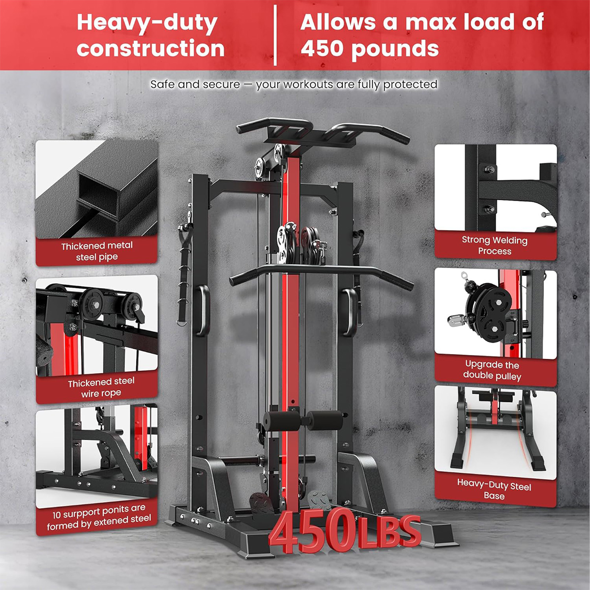 Pooboo Heimfitnessgerät - Hoch – Leg Home Gym Workout Bewertung und Preis