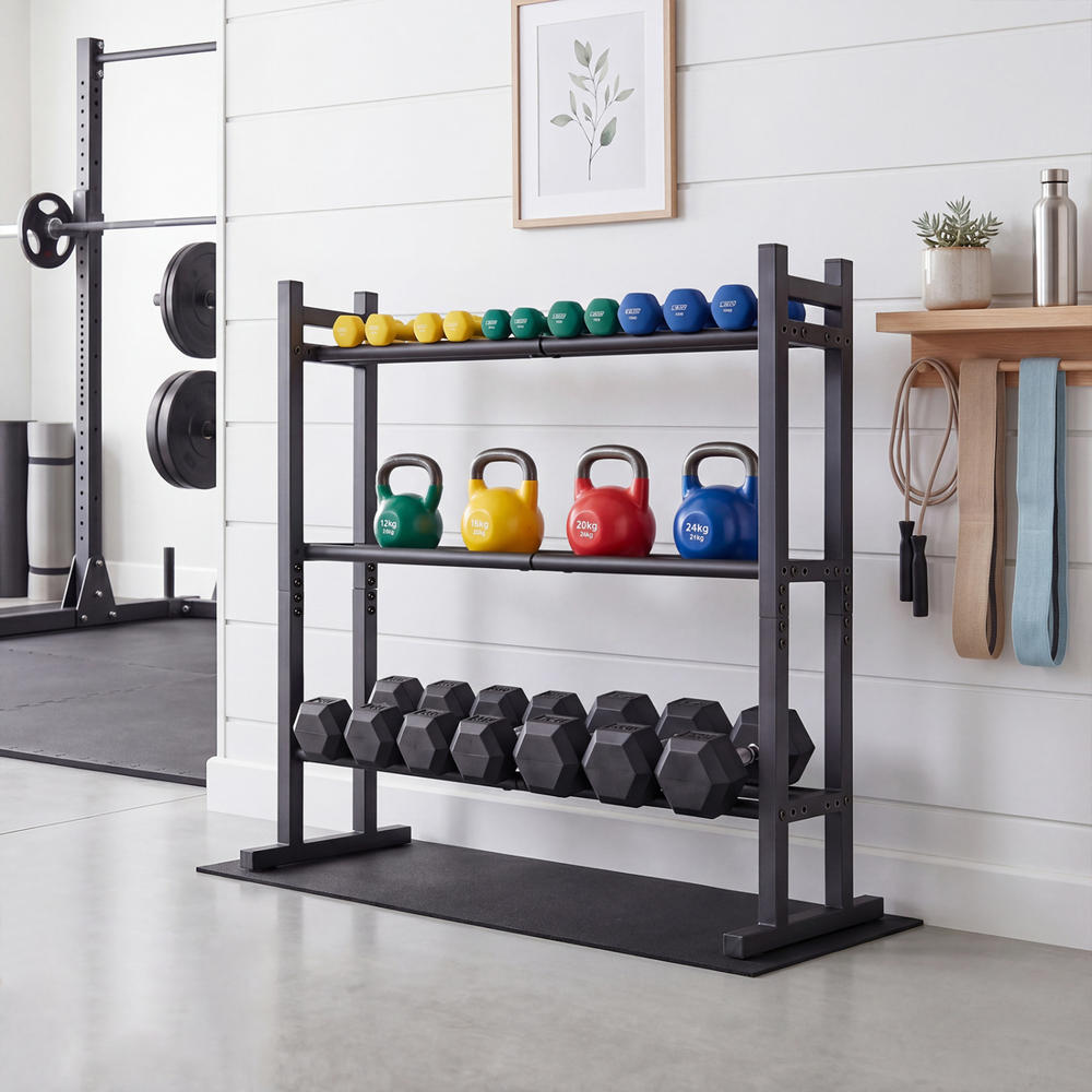 Robustes 3-stufiges Hantelrega – Fitness Home Gym Equipment Bewertung und Preis