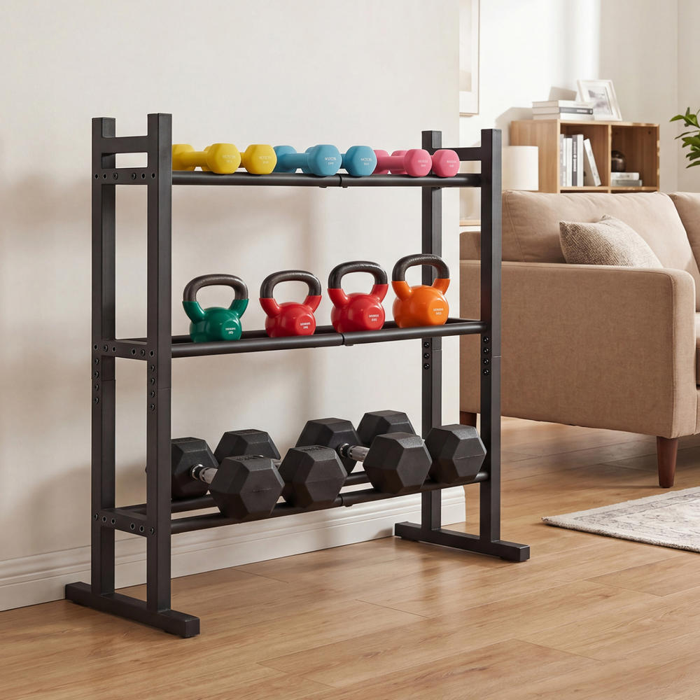 Robustes 3-stufiges Hantelrega – Fitness Home Gym Equipment Bewertung und Preis